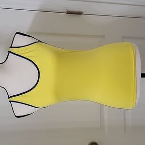 Derek Lam 10 C x Athleta Yellow with Blue Trim Tank. Great Used Condition